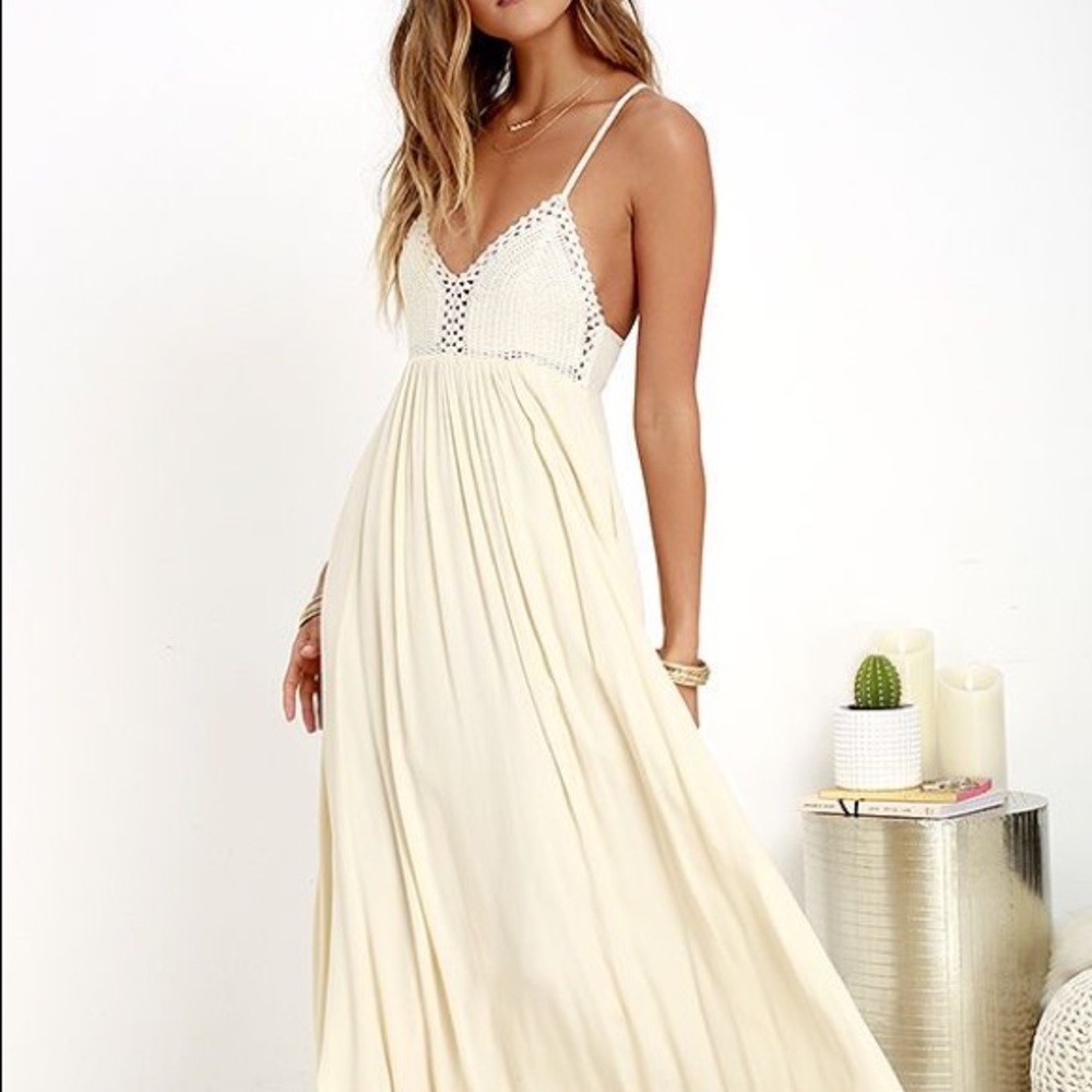 Lulu’s Maxi dress with crochet top